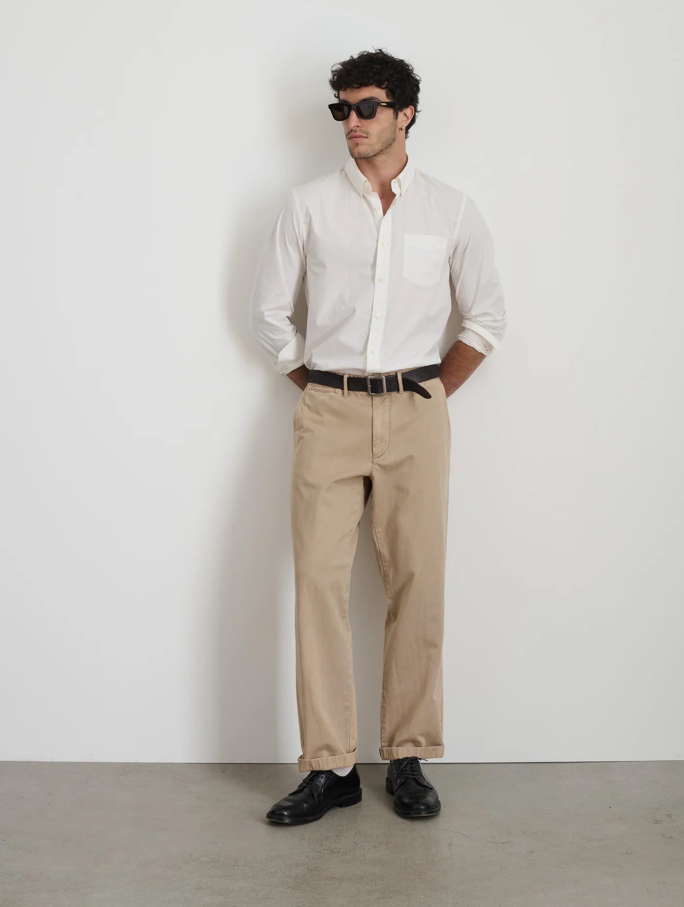 Mill Point Collar Shirt In Cotton Poplin