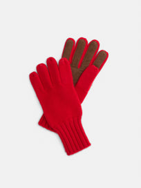 Cashmere Leather Palm Gloves