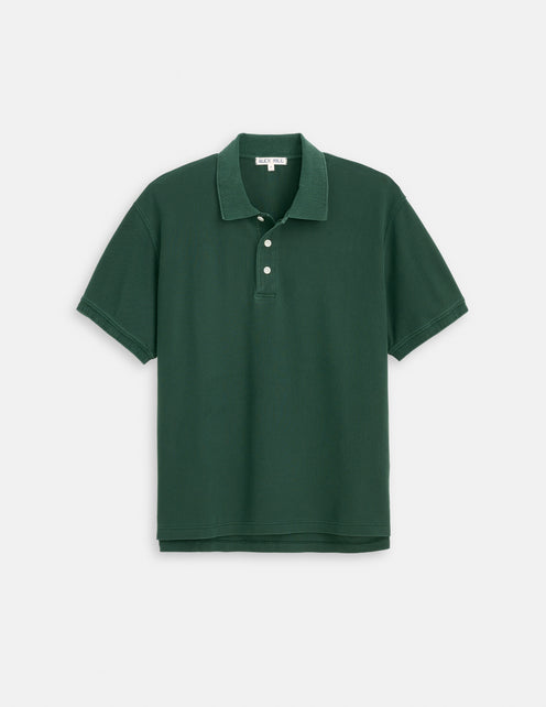 Garment Dyed Polo In Pique Cotton