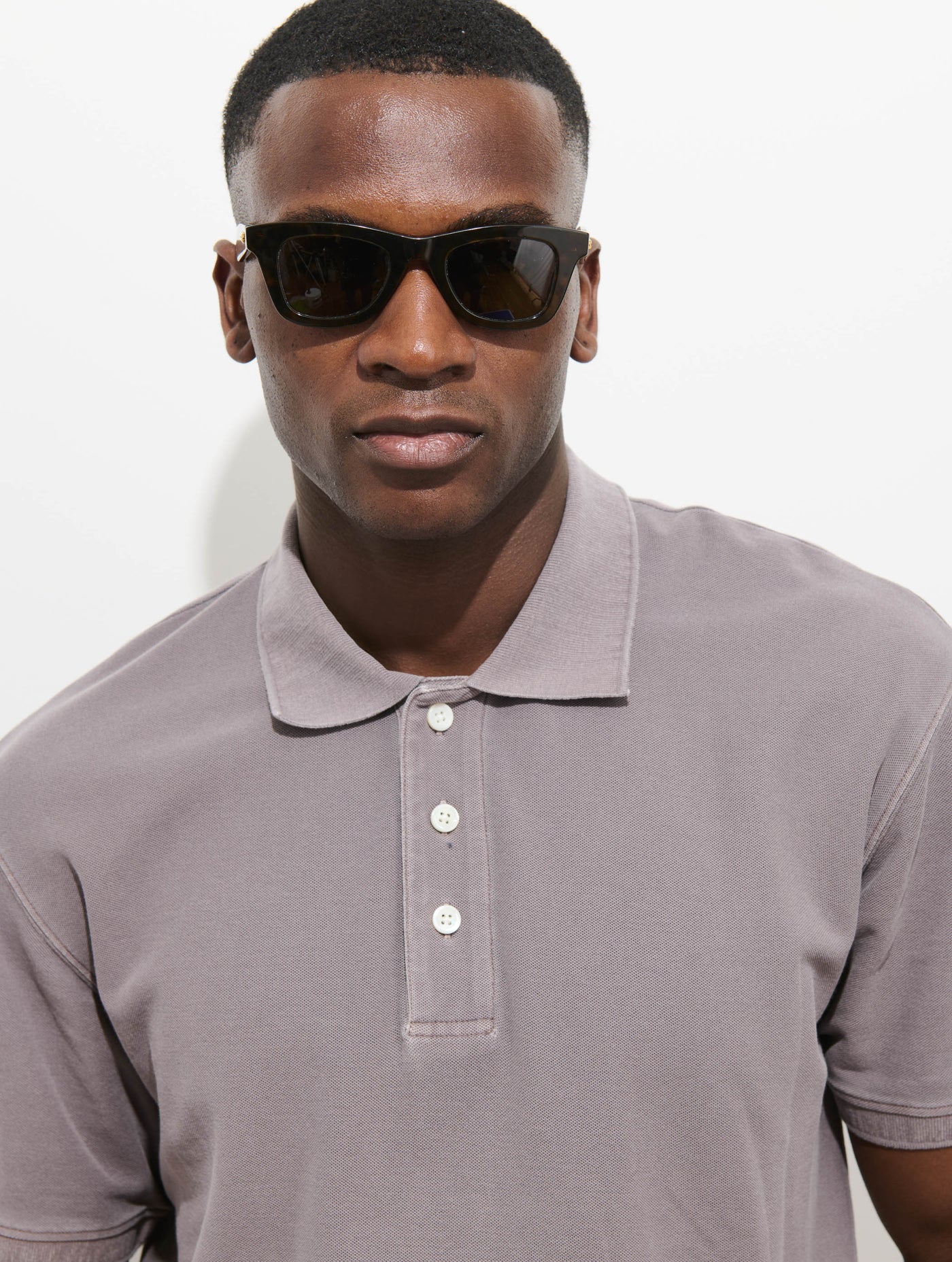 Garment Dyed Polo In Pique Cotton