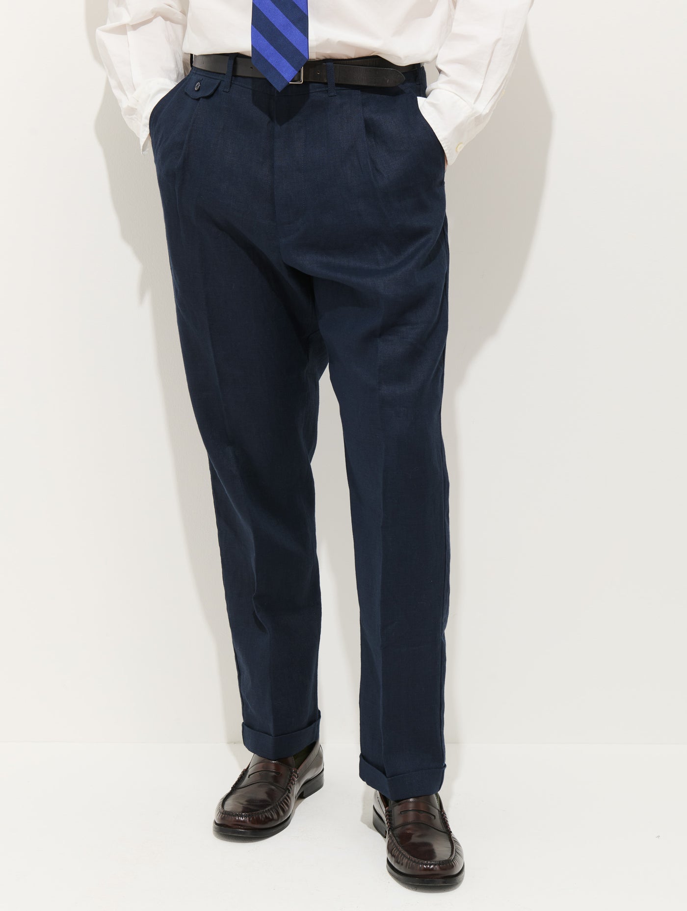 Standard Pleated Pant In Linen