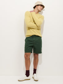 Pull On Short In Cotton Herringbone