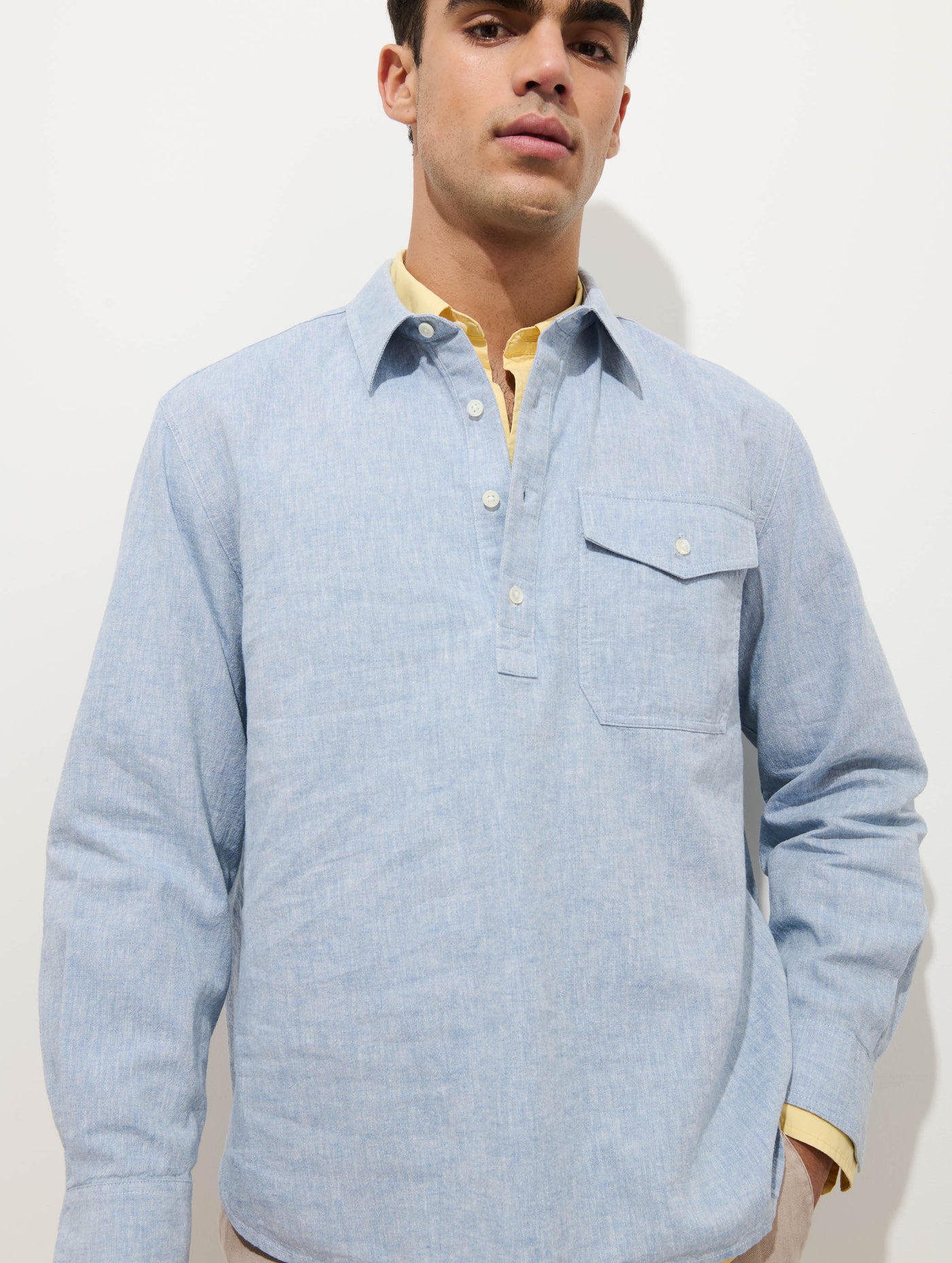 Carter Popover In Cotton Linen