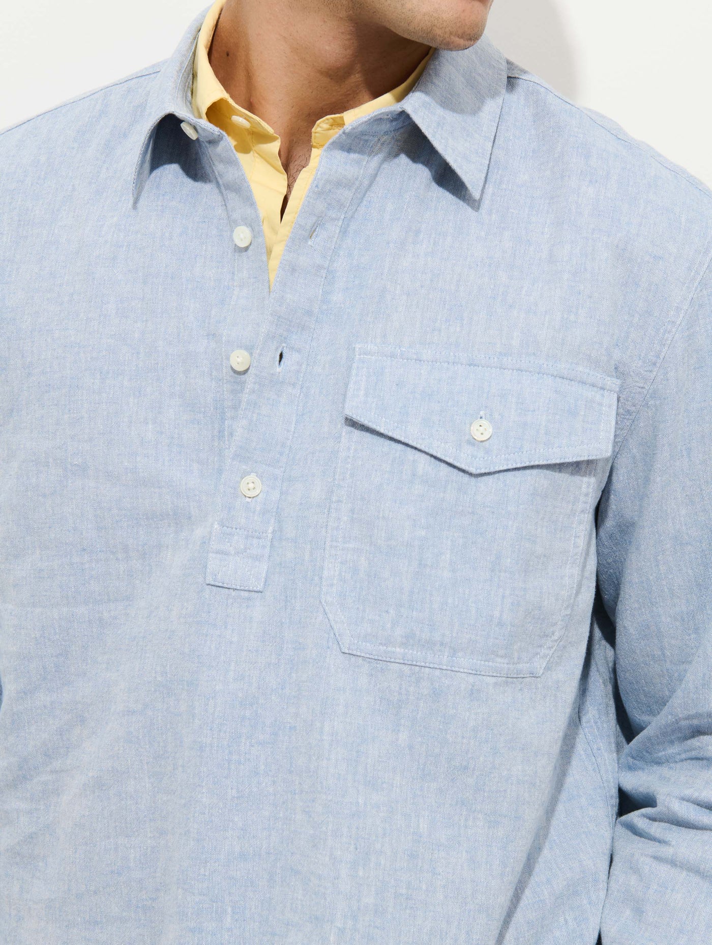 Carter Popover In Cotton Linen
