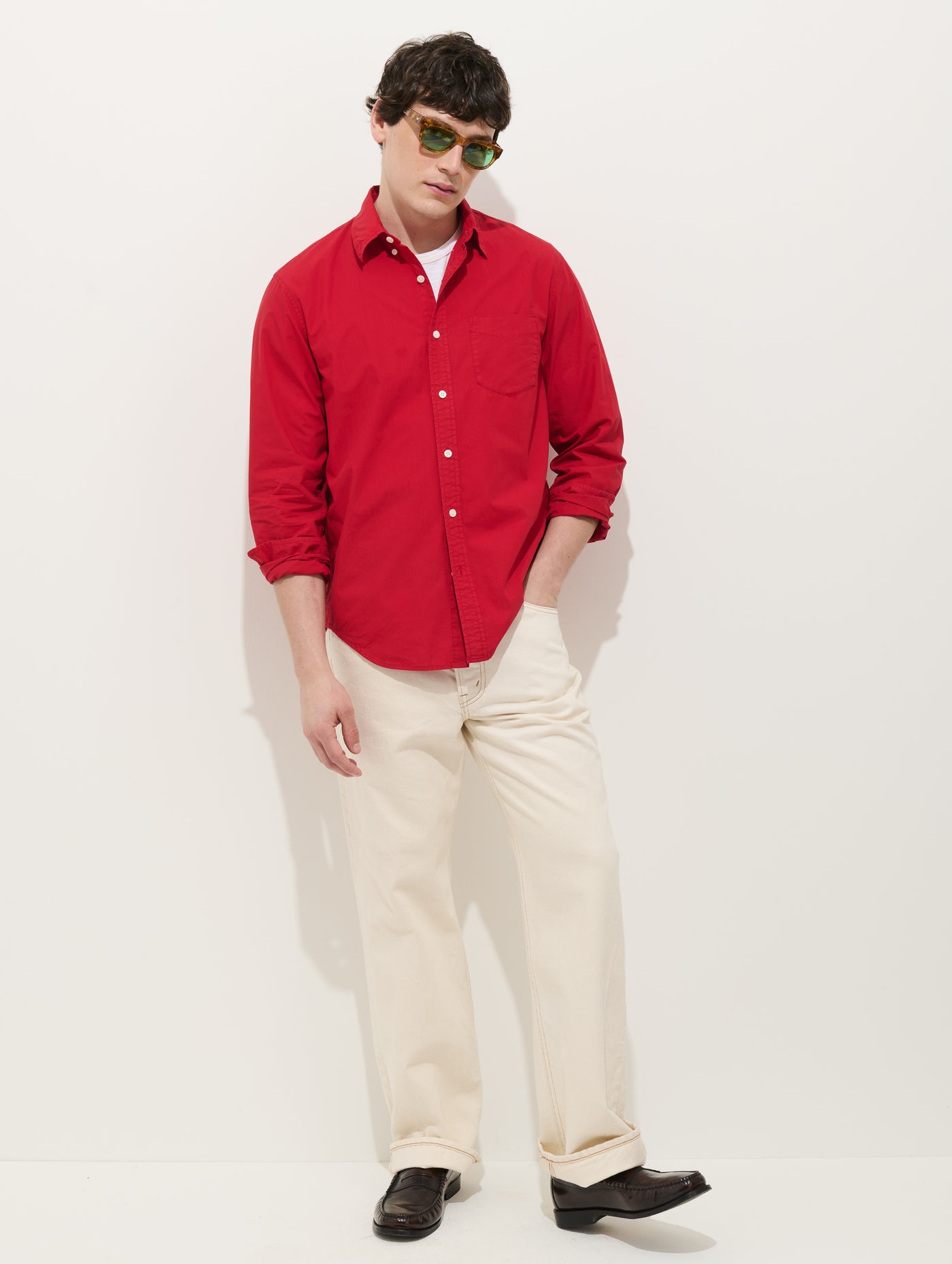 Mill Shirt In Cotton Poplin