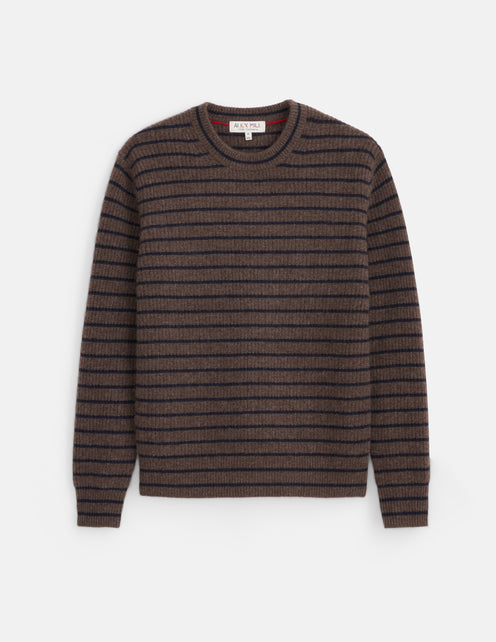 Jordan Striped Sweater in Washed Cashmere