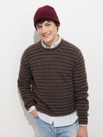 Jordan Striped Sweater in Washed Cashmere