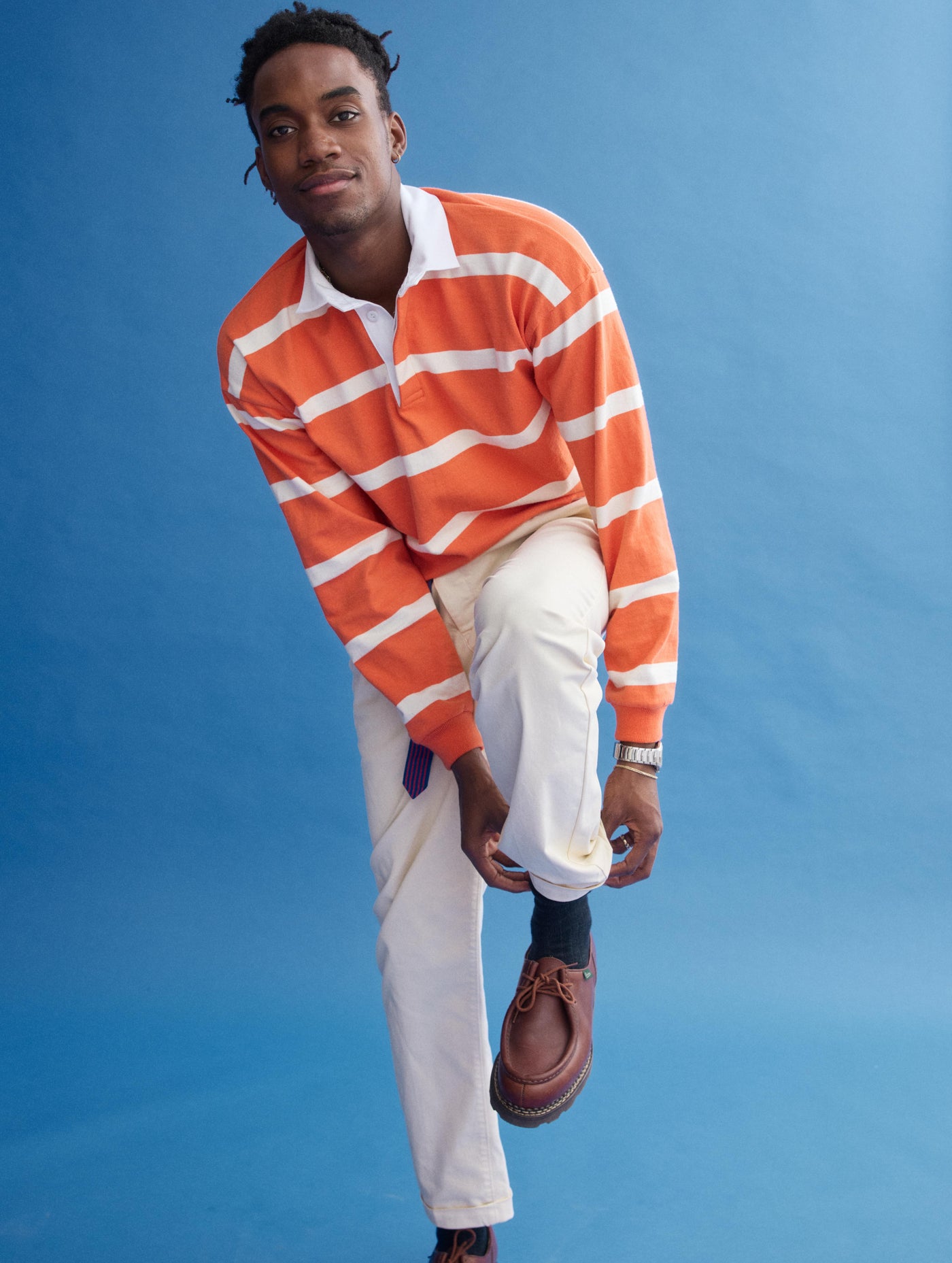 J.Press x Alex Mill Rugby Striped Shirt In Cotton