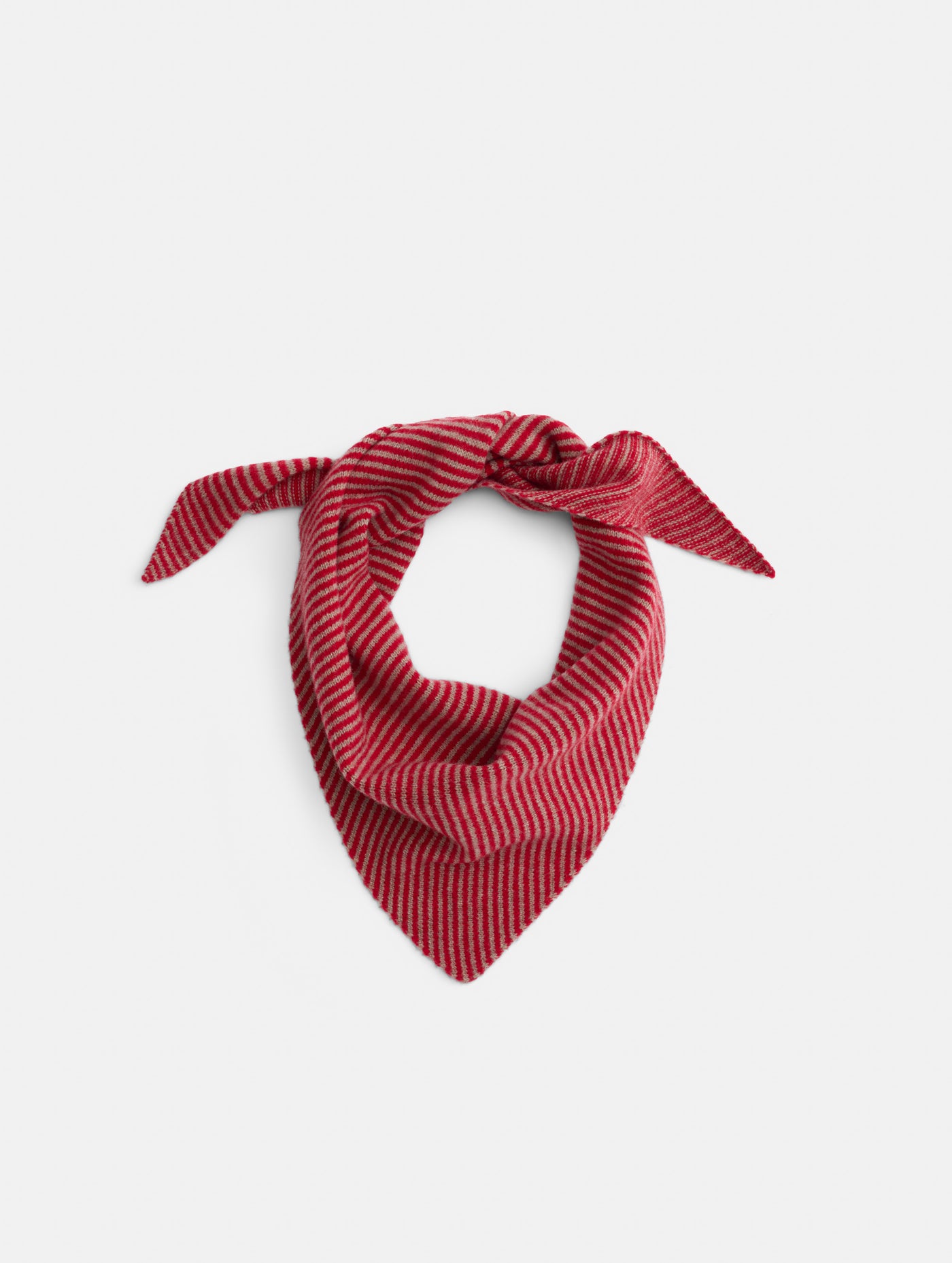 Flynn Striped Handkerchief Scarf in Wool