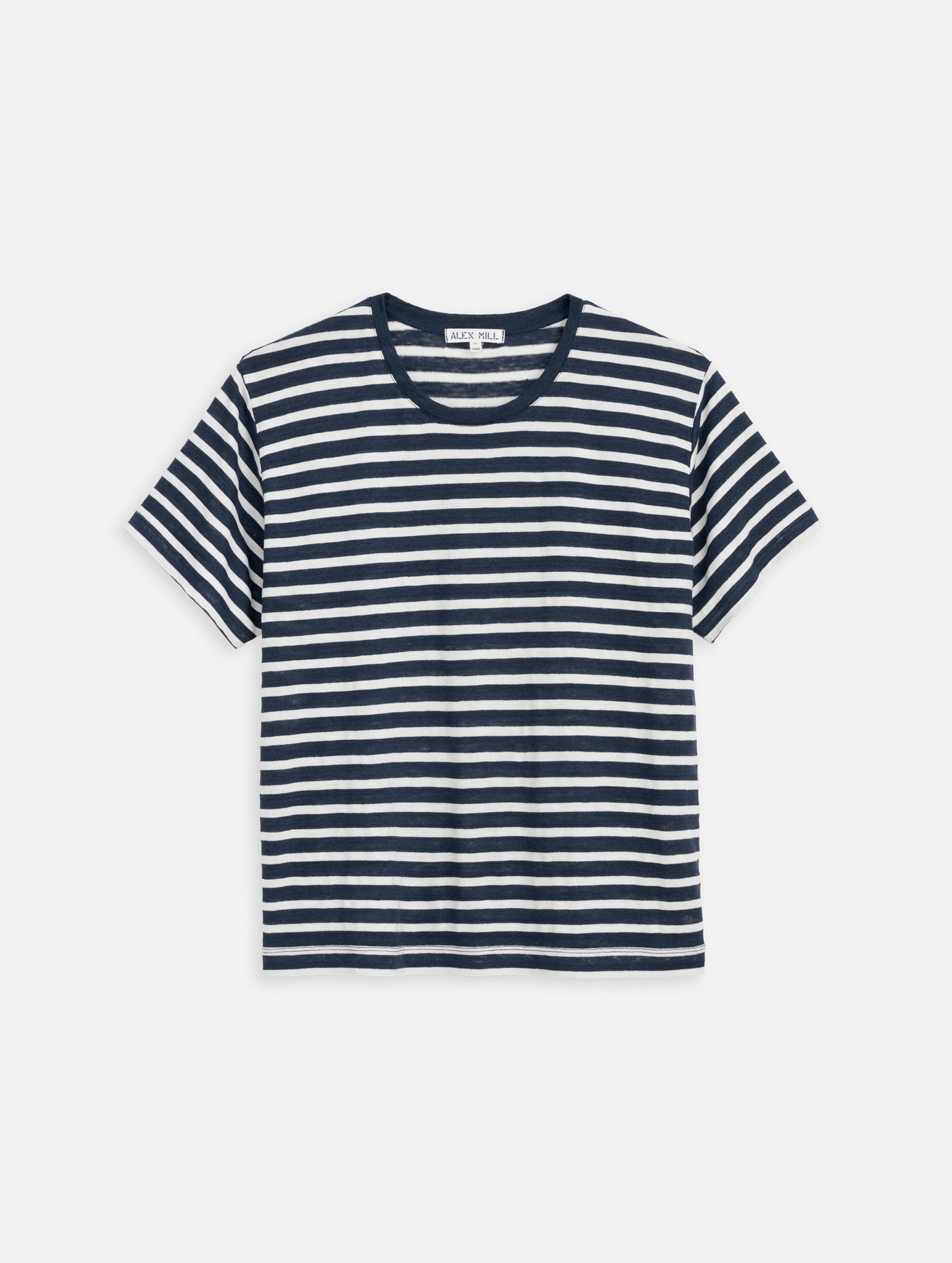 Garcon Striped Tee In Linen Cotton