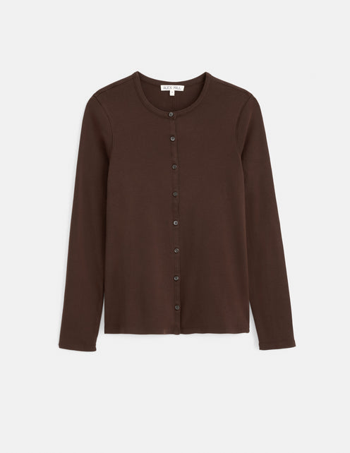 Scout Cardigan in Cotton Rib