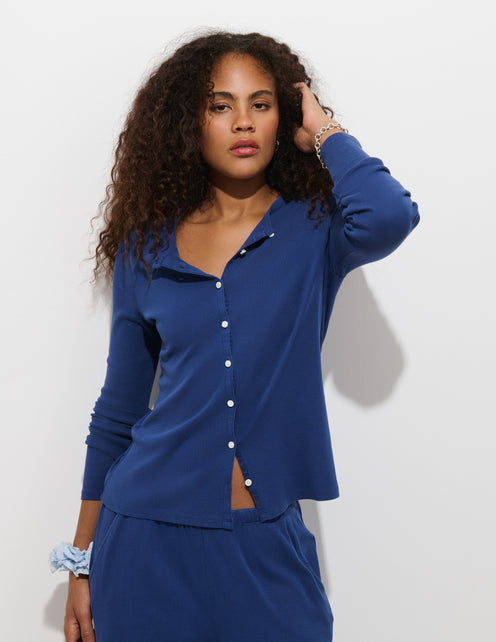 Scout Cardigan in Cotton Rib