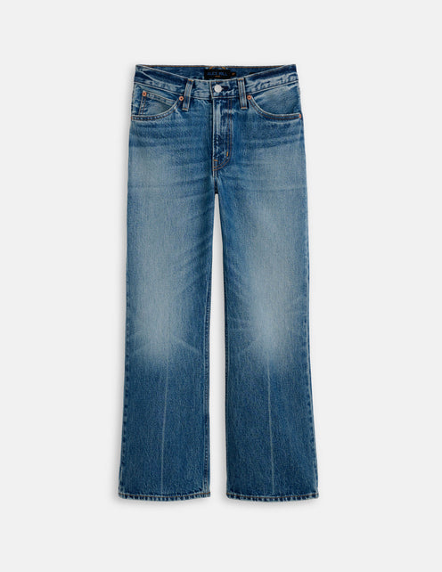 Bessette Mid-Rise Boot Cut Cropped Jean