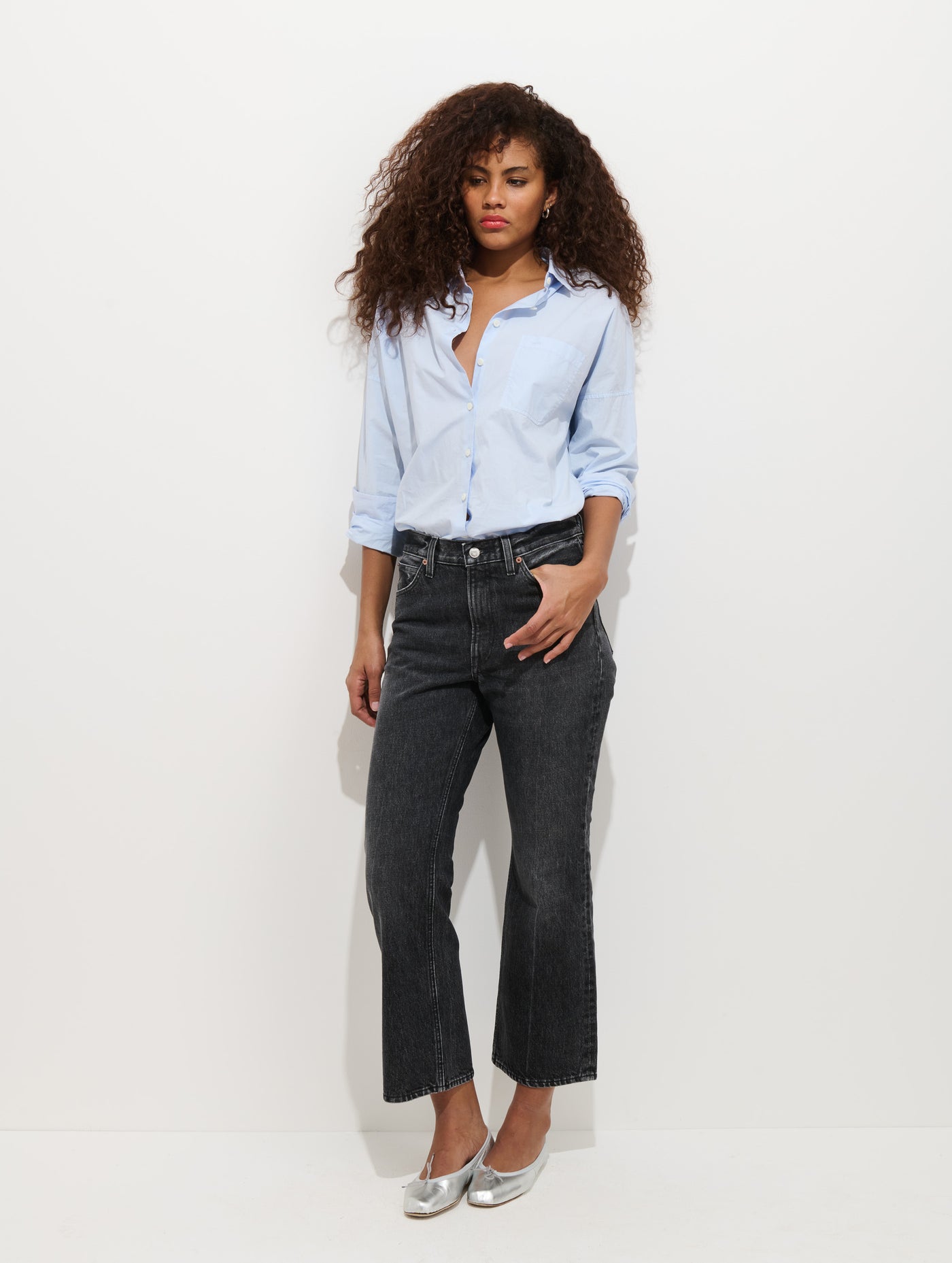 Bessette Mid Rise Boot Cut Cropped Jean
