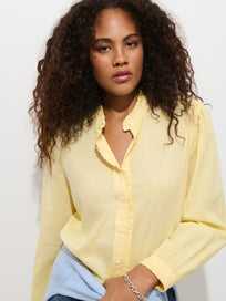 Chantilly Ruffle Shirt In Cotton Voile