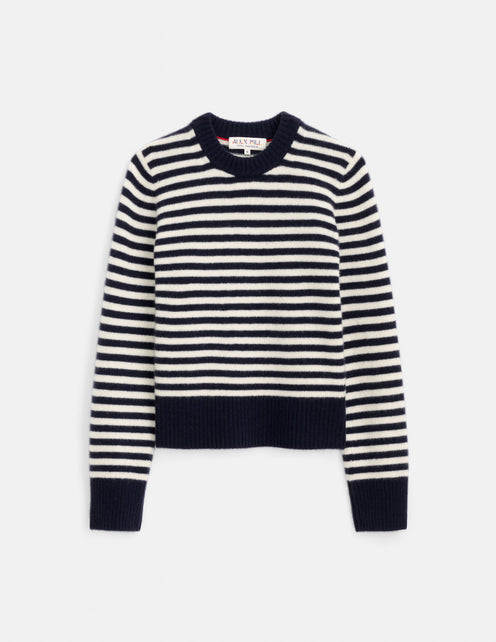 Marais Striped Sweater in Washed Cashmere