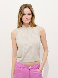 Odette Sweater Tank In Cotton Cashmere