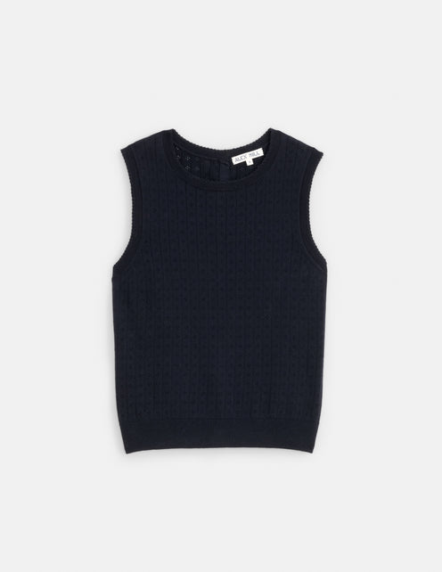 Odette Sweater Tank In Cotton Cashmere