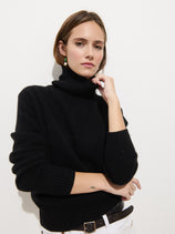 Blair Turtleneck Sweater in Washed Cashmere