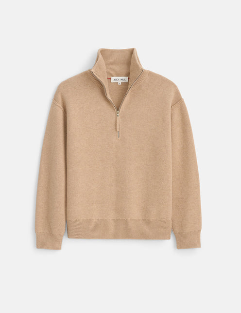 Daphne Half-Zip Sweater in Cotton Cashmere