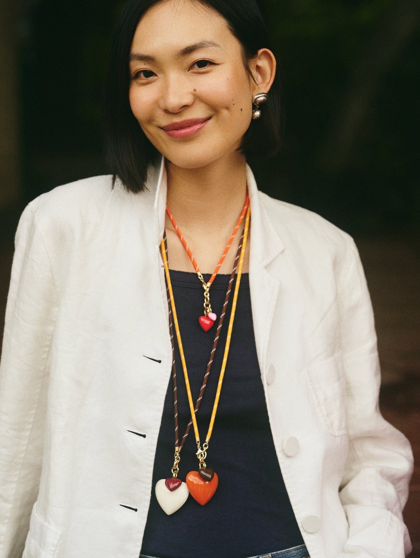 Roxanne Assoulin Long Happy Cord Charm Necklace