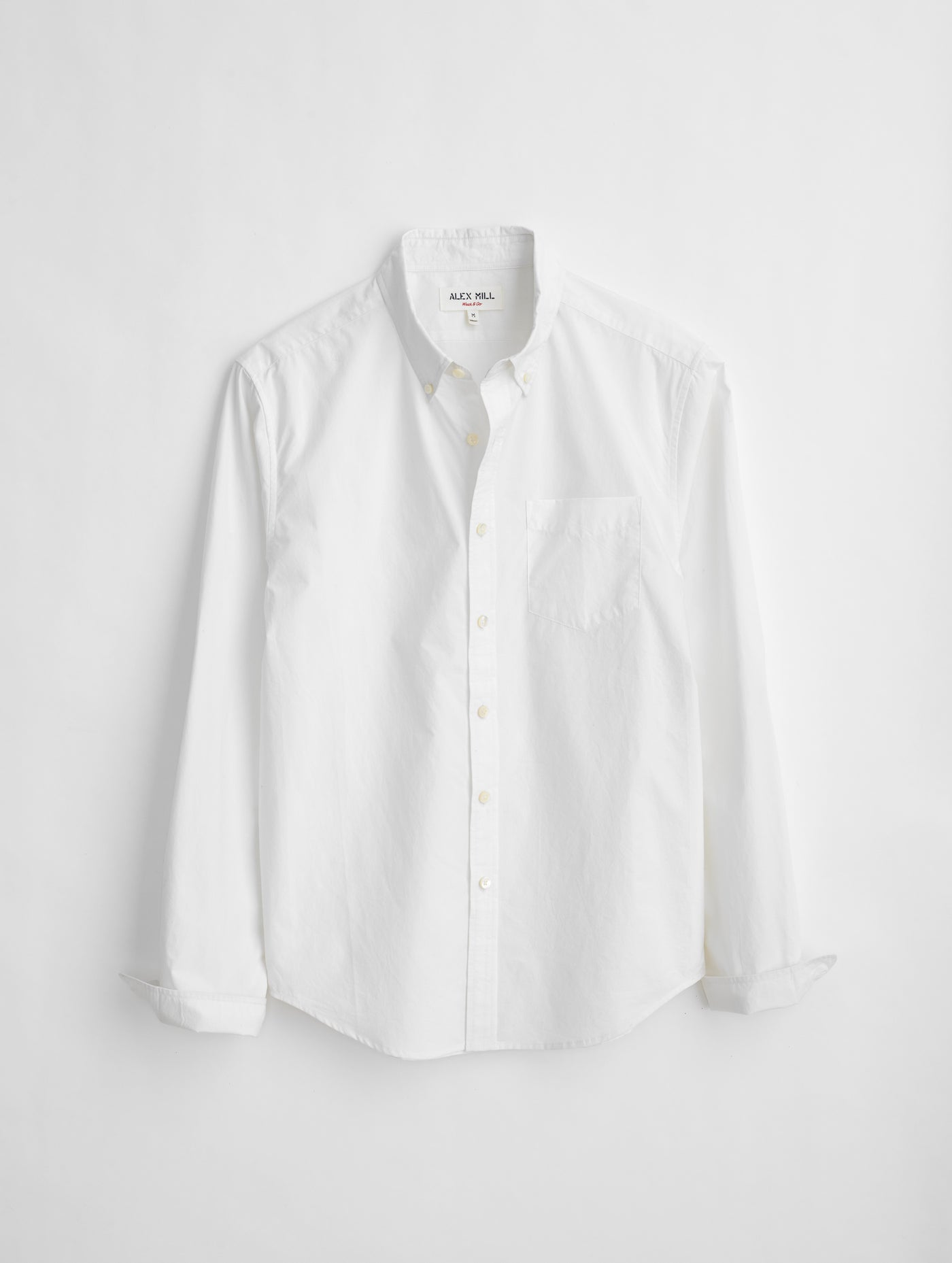 Mill Point Collar Shirt In Cotton Poplin
