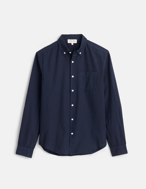 Mill Point Collar Shirt In Cotton Poplin